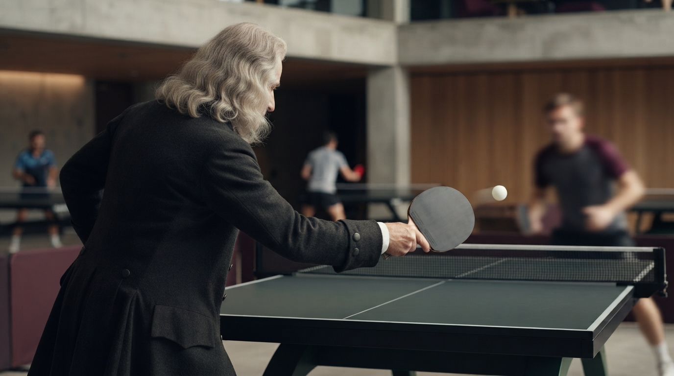 La Deuxième Loi de Newton Appliquée au Tennis de Table, Newton joue au tennis de table!