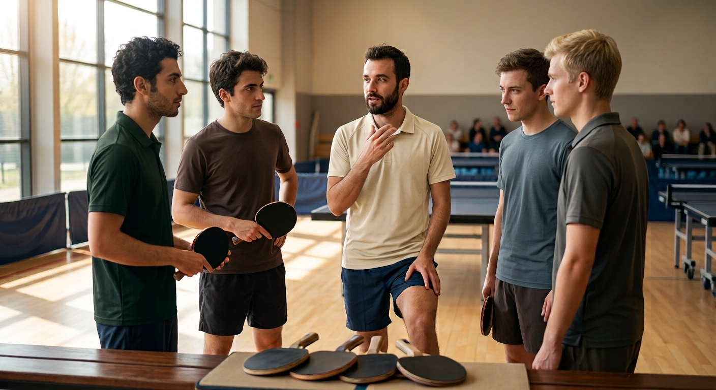 Le Capitaine d’une Equipe de Tennis de Table