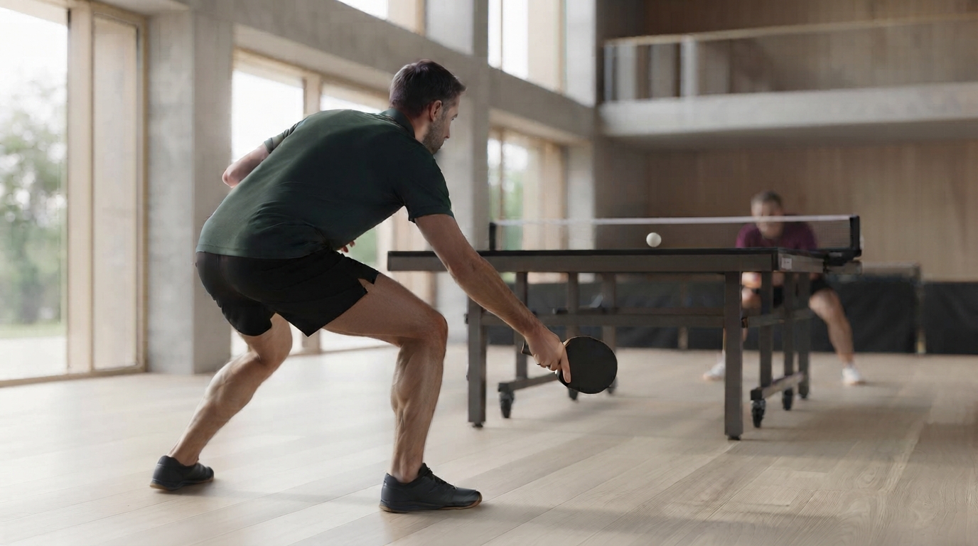 Le Joueur de Tennis de Table Défensif