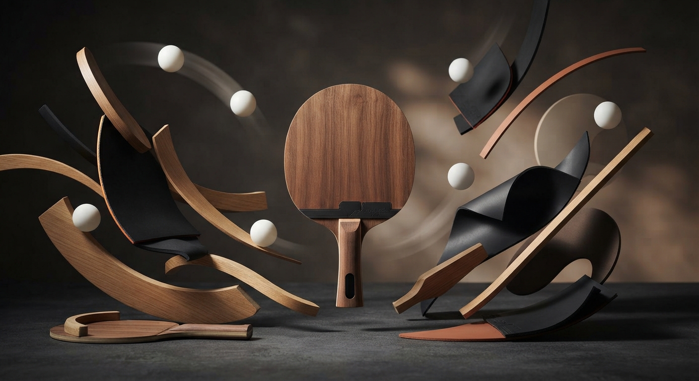 Las Partes de una Raqueta de Tenis de Mesa
